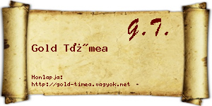 Gold Tímea névjegykártya