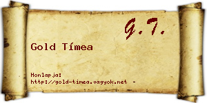 Gold Tímea névjegykártya