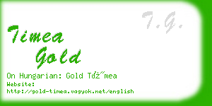 timea gold business card